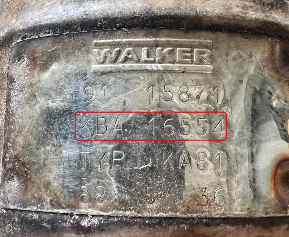 Walker-KBA 16554उत्प्रेरक कनवर्टर