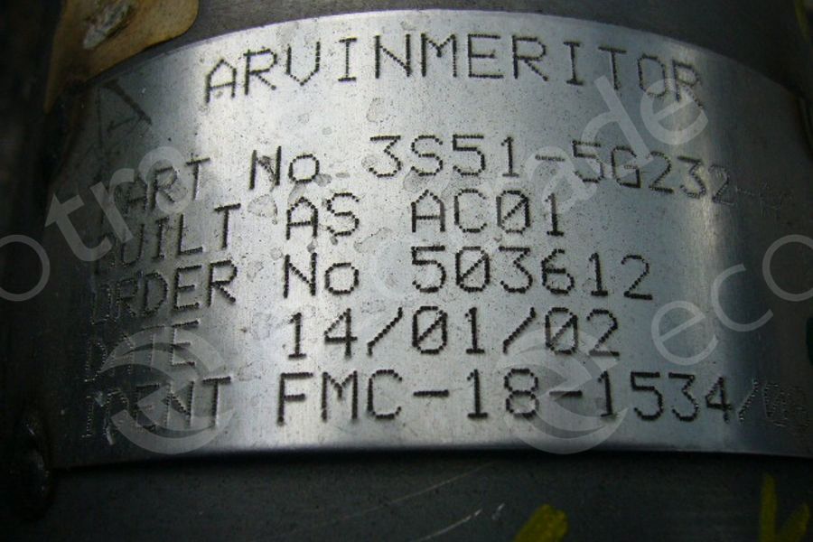 FordArvin Meritor3S51-5G232-AC触媒