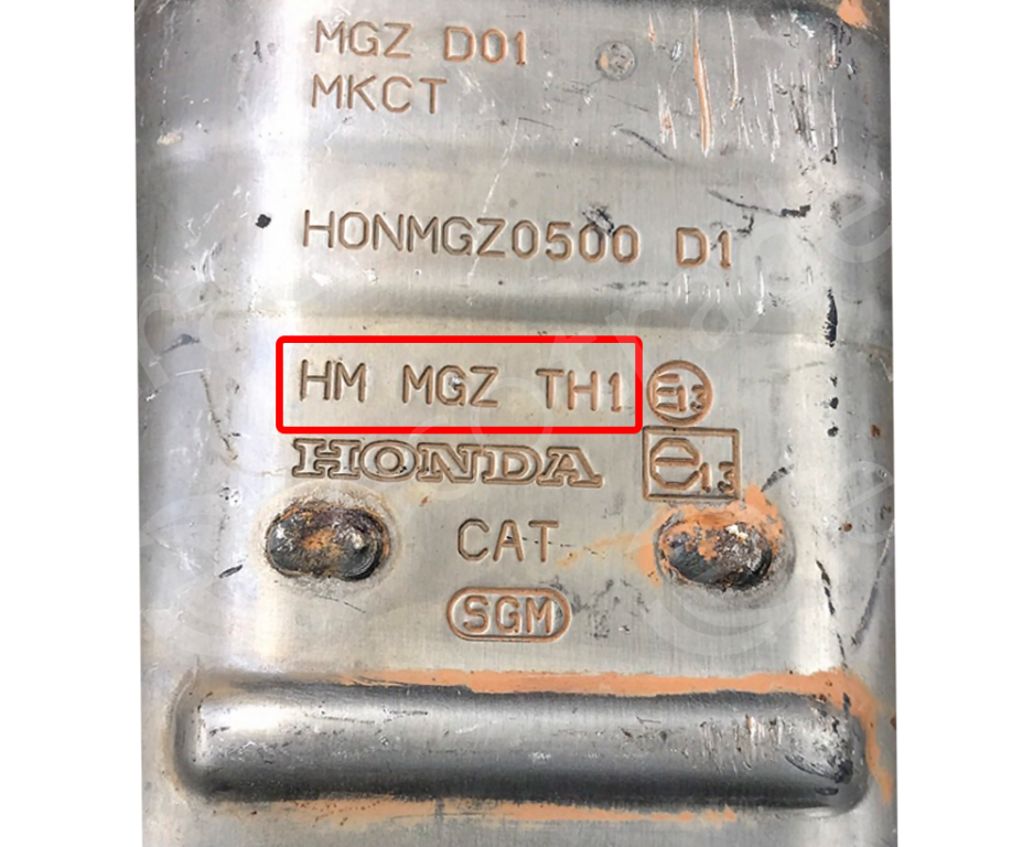 Honda-HM MGZ TH1Catalizzatori