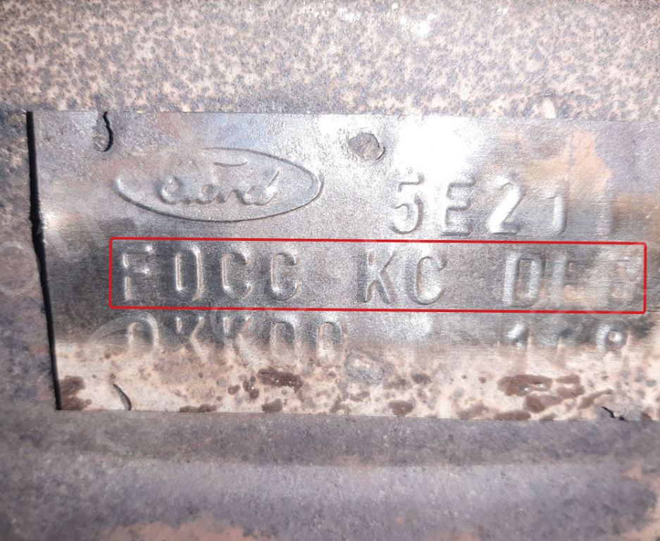Ford-F0CC KC DEBالمحولات الحفازة