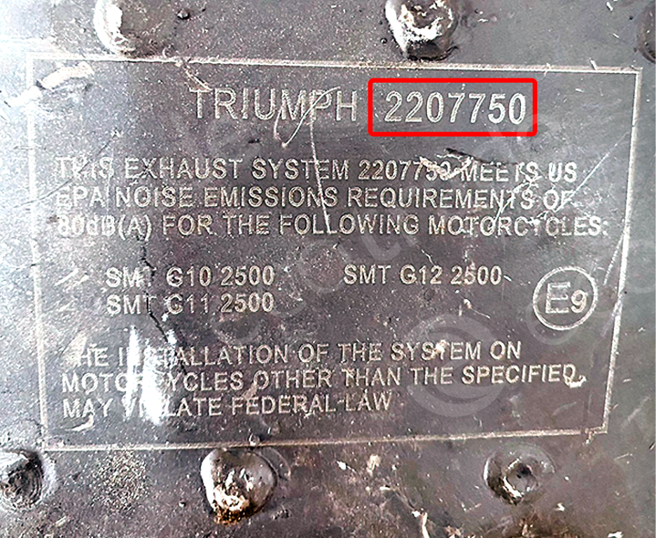 Triumph-2207750Bộ lọc khí thải