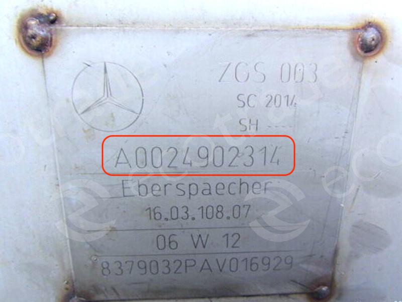 Mercedes BenzEberspächerA0024902314Bộ lọc khí thải