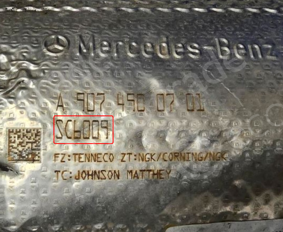 Mercedes Benz-SC6009Каталитические Преобразователи (нейтрализаторы)