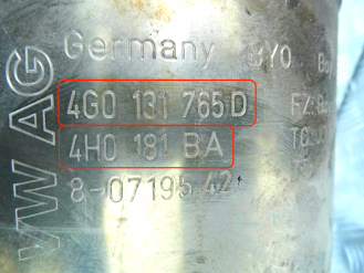 Audi - VolkswagenBoysen4G0131765D 4H0181BA触媒