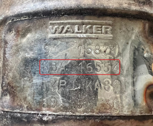 Walker-KBA 16554催化转化器
