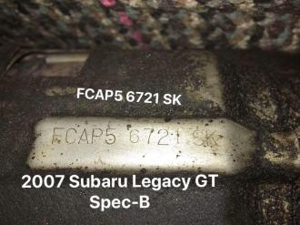Subaru-FCAP5触媒