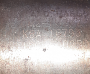 Volkswagen-KBA 16793المحولات الحفازة