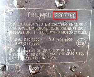 Triumph-2207750Bộ lọc khí thải