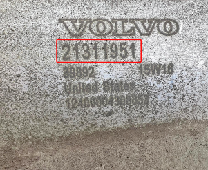 Volvo-21311951المحولات الحفازة